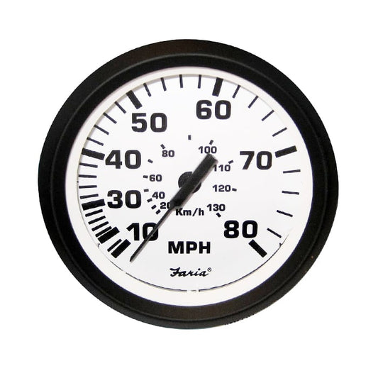 Faria Speedometer 100 MPH Euro White - 32911