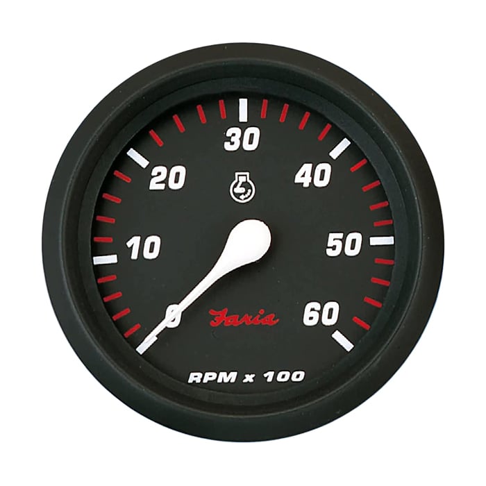 Faria Professional Red Tachometer 4000 RPM - 34642