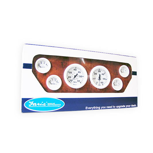 Faria Dress White 6-Gauge Inboard Boxed Set - FARKT9797