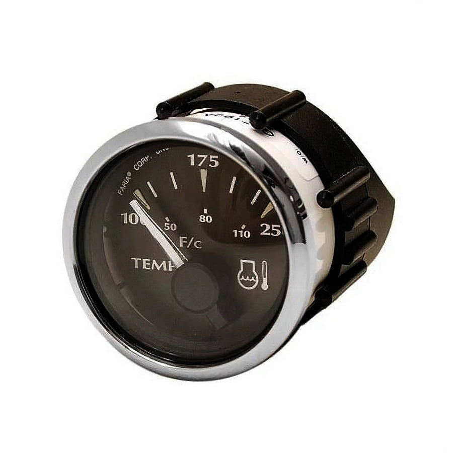 Faria Temperature Gauge Black/Silver - GP7192