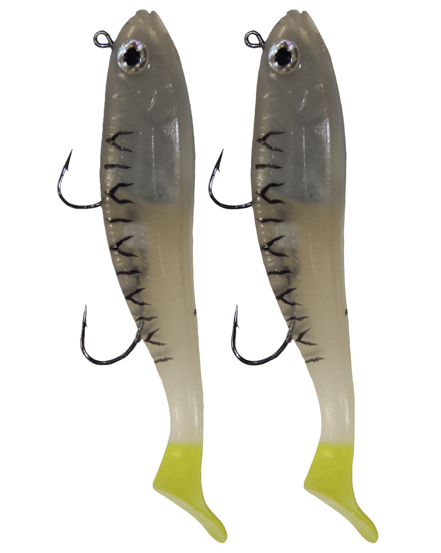 Lighthouse 6oz Mega Bite Swim Tail Jigs Swimtail Glocaine Swim Tail Jig 2 pcs - Steveston Marine and Hardware