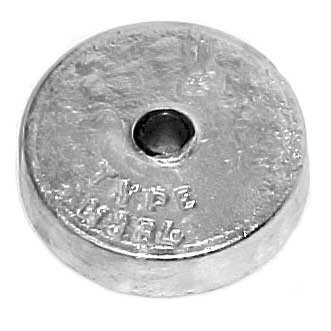 Martyr Heat Exchanger Anode, AL 4" Style B Round 1/2" Hole (H2B4375GA)