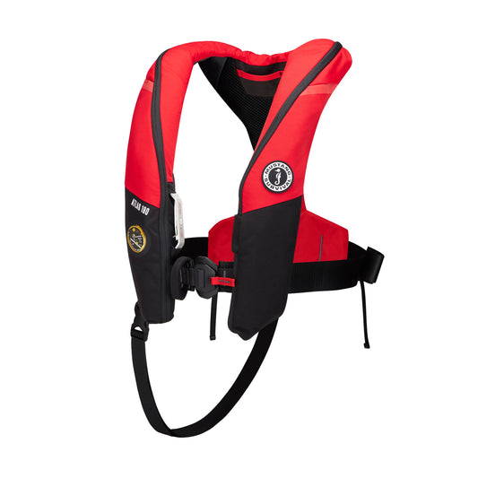 Atlas 190 DLX Hydrostatic Inflatable Life Jacket (Red-Black - Universal)