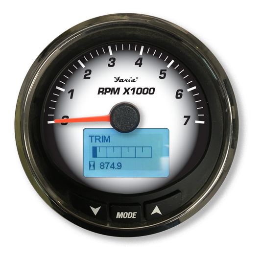 Faria Black Fade Series Tachometer 7000 RPM SmartCraft - MGT018
