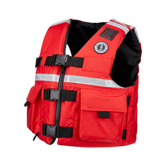 Mustang Sar Vest With Solas Reflective Tape MV5606 3XL Red - Steveston Marine and Hardware