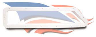 Beckson Window 90/45 Wht/Clr Prx2