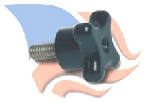 Beckson Black Twist Bolt 1/4 X1/2