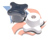 Beckson White Twist Knob-1/4