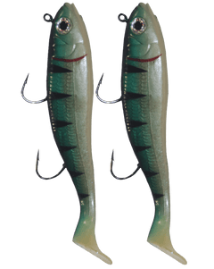 Lighthouse 3oz Mega Bite Swim Tail Jig Perch 2 pcs - Steveston Marine and Hardware
