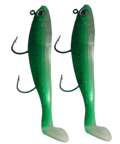 Lighthouse 6oz Mega Bite Swim Tail Jigs Swimtail Pickleback Swim Tail Jig 2 pcs - Steveston Marine and Hardware