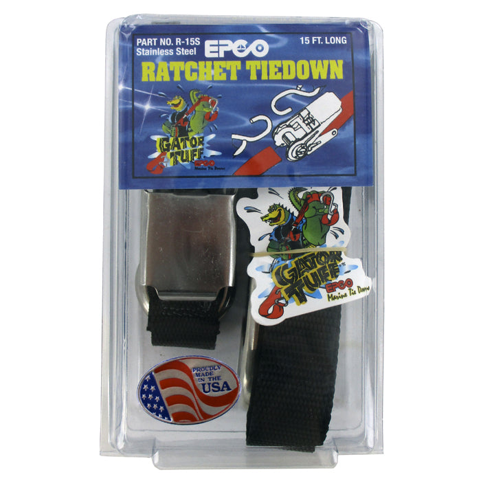 Epco 1 X15'Ratchet Strap-S/S Hrdwre