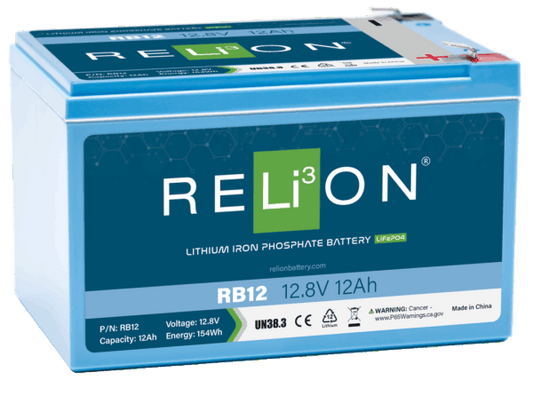 RELiON Deep Cycle Batteries - RB12 12V 12Ah Lithium Battery