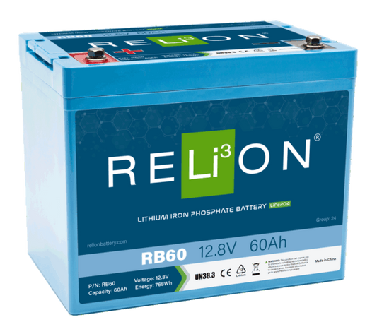 RELiON Deep Cycle Batteries - RB60 12V 60Ah Lithium Battery