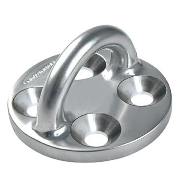 Pad Eye,Round,3/8",. 4-Hole, 2-1/4" Diameter