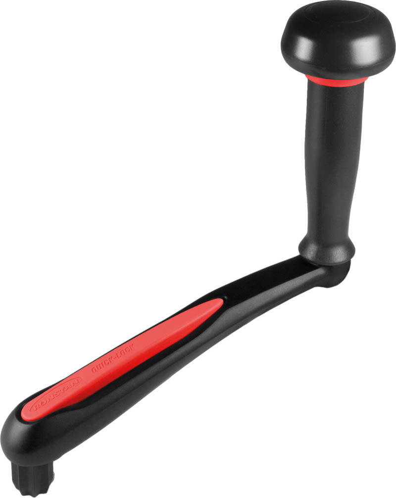 Winch Handle, Quick-Lock. Alloy,200mm, 8"Palm Grip