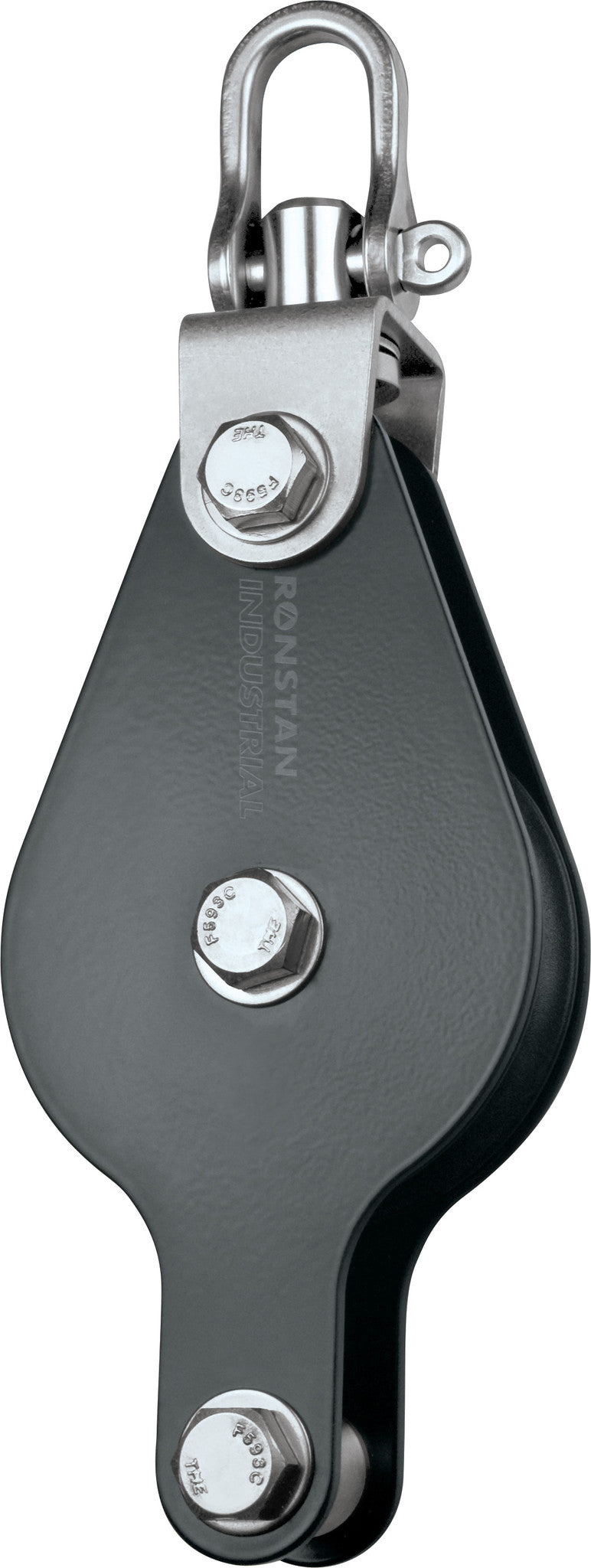 Industrial Block,Single,. 75mm Sheave,Becket,Swive#