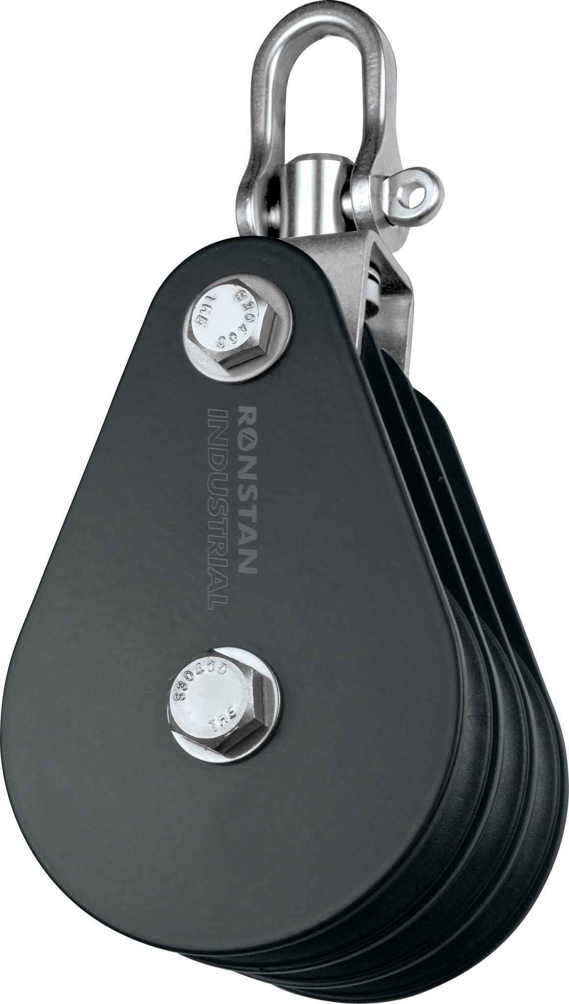 Industrial Block,Triple,. 75mm Sheave,Swivel Shackl