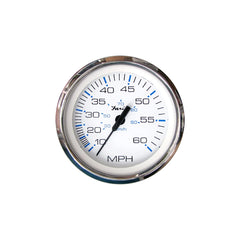 Faria Chesapeake White Stainless Steel Speedometer 60 MPH - SE9504