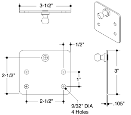 Attwood Zinc Pltd 13Mm Ball Mt Bracket