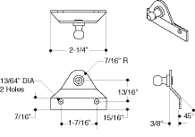 Attwood Sl65 Bracket Black