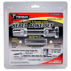 Trimax Stainless Steel Universal Receivers And Coupler Lock Sett - SXTM3123 - Steveston Marine and Hardware