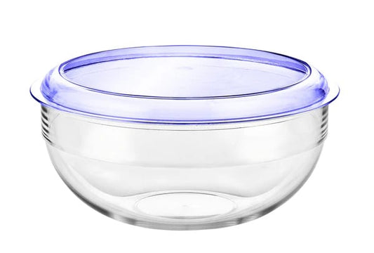 Palm Unbreakable Salad Bowl With Blue Lid