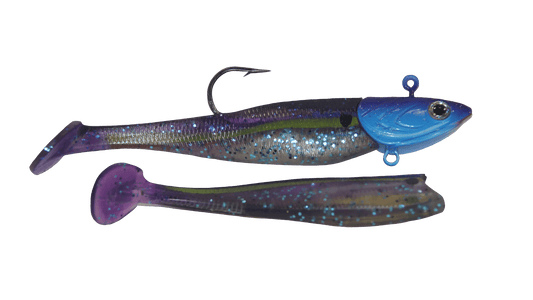 Lighthouse 4oz Mega Bite Swim Tail Jigs Super Lure Purple Crush 2 pcs - Steveston Marine and Hardware