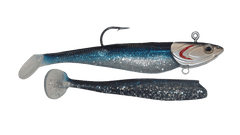 Lighthouse 4oz Mega Bite Swim Tail Jigs Super Lure Silver Blue 2 pcs - Steveston Marine and Hardware