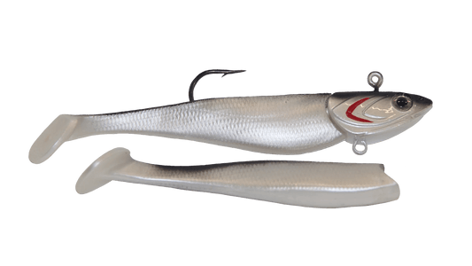 Lighthouse 4oz Mega Bite Swim Tail Jigs Super Lure White Russian 2 pcs - Steveston Marine and Hardware