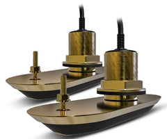 Raymarine Pack of RV-212 RealVision 3D Bronze Thru-Hull Transducers, Port and Starboard 12 Degree (includes 8M Transducer Extension Cable and Split Transducer Y-Cable)