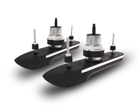 Raymarine Pack of RVM-420 RealVision 3D Stainless Steel Thru-Hull Transducers, Port and Starboard 20-Degree, Direct Connect to Axiom2 and RVM1600 (2 X 2M, Y-Cable and 8M Extension Cable)