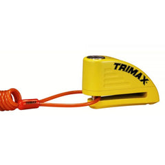Trimax Disc Lock With 8Mm Pin Yellow Black - Steveston Marine and Hardware