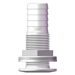 Tru Design Thruhull With 28mm Hose Barb White - 90436 - Steveston Marine and Hardware