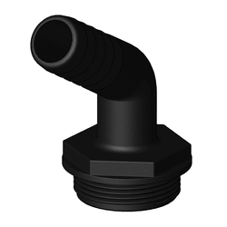 Tru Design Aquavalve Tail Black 120 Degree 25mm - 90465 - Steveston Marine and Hardware