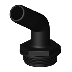 Tru Design Aquavalve Tail Black 120 Degree 25mm - 90465