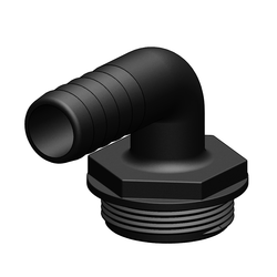 Tru Design Aquavalve Tail Black 90 Degree 25mm - 90466