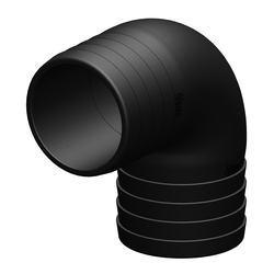 Tru Design 90 Degree Hose Connector 50mm Black - 90496