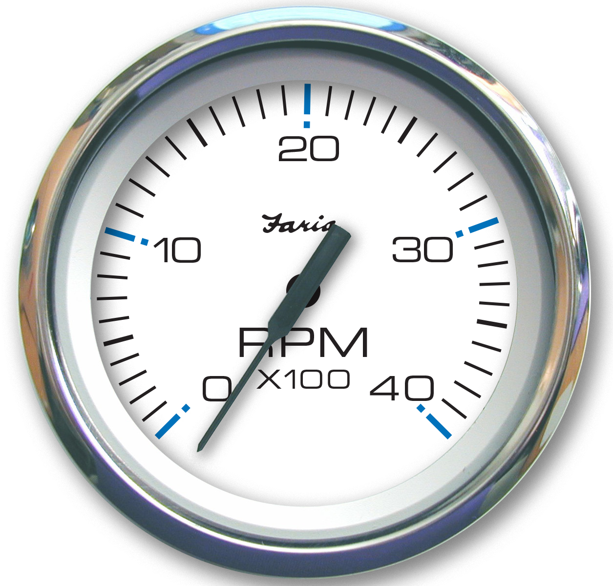 Faria Tachometer 4000 RPM Chesapeake White - 34842