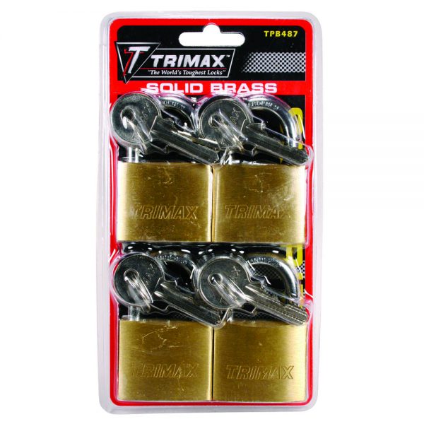 Trimax Padlock 4Pk Keyed Alike