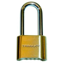 Trimax 2 X2.25 Shakl Brass Combo Lock - Steveston Marine and Hardware