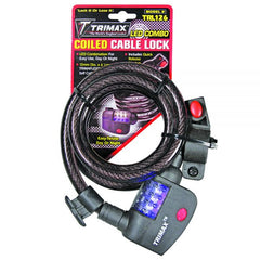 Trimax 6 Foot Lighted Combo Cable Lock - Steveston Marine and Hardware