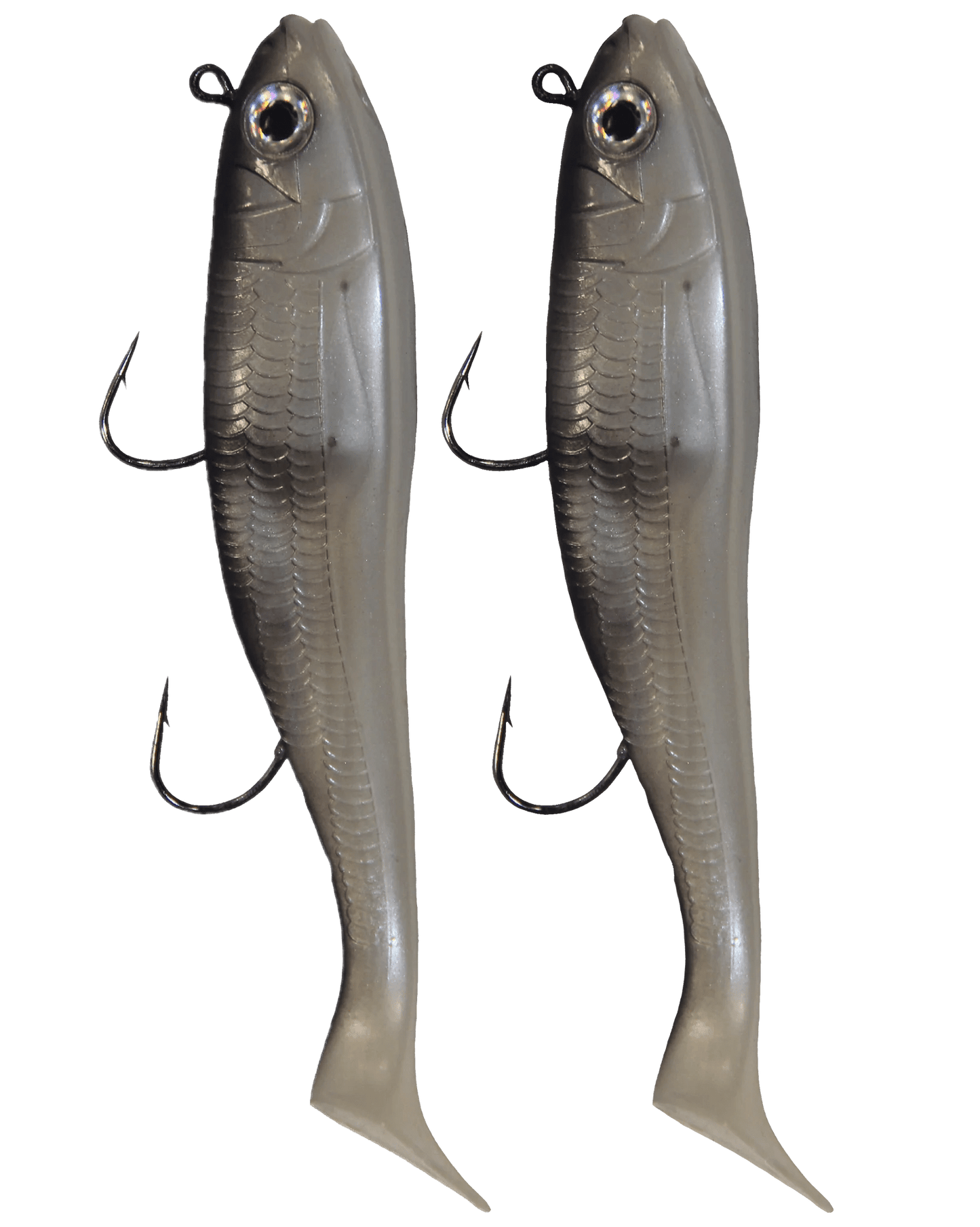Lighthouse 3oz Mega Bite Swim Tail Jig White Line 2 pcs - Steveston Marine and Hardware