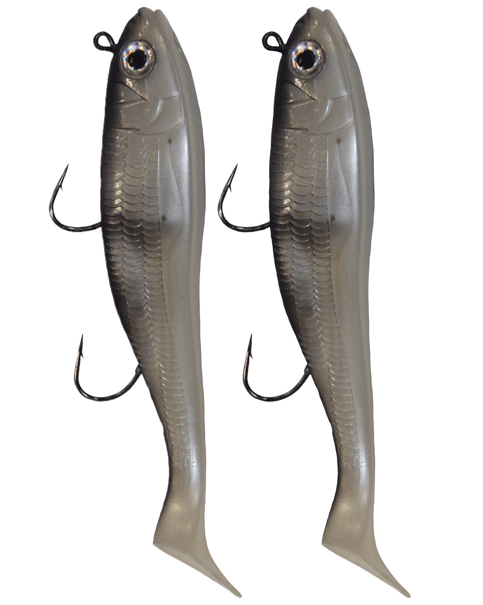 Lighthouse 3oz Mega Bite Swim Tail Jig White Line 2 pcs - Steveston Marine and Hardware