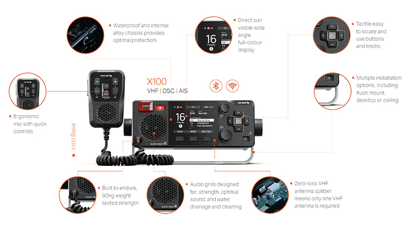 em-trak X100 VHF w/ AIS Base Station