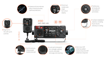 em-trak X100 VHF w/ AIS Base Station