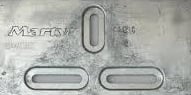 Zinc Hull Bolt On Plate (O-Face)