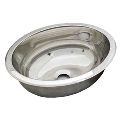 Ambassador Marine 15-1/2 X11 304 Stainless Steel Oval Sink