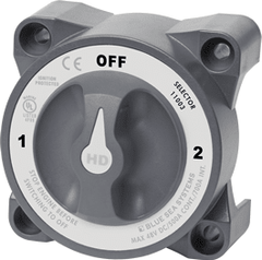 Blue Sea Systems HD - Series Heavy Duty 3 Position Selector Battery Switch with AFD - 11003 - Steveston Marine and Hardware