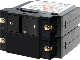 Blue Sea Systems A - Series Flat Rocker Circuit Breaker - Double Pole 10A - 7410 - Steveston Marine and Hardware