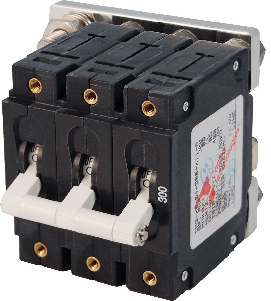 Blue Sea Systems C - Series White Toggle Circuit Breaker - Triple Pole 300 Amp - 7271 - Steveston Marine and Hardware